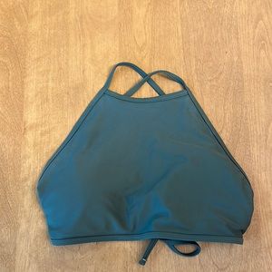 Aerie | Green High Neck Bikini Top